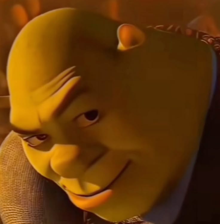 Shrek avec un regard de braise